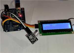 Arduino Heartbeat Monitor with HW-487 Pulse Sensor and 16×2 I²C LCD